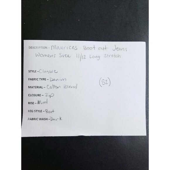 Maurices Womens Size 11/12 Long Distressed Bootcut Jeans Stretch Denim Blue - Picture 10 of 10